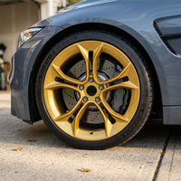 Jantes en alliage forgé personnalisées, 1 pièce, jaune brillant, 5 branches, 19, 20, 21, 22 pouces, 5x112, 5x114.3, 5x120 pour BMW M3 M4 Porsche 911
