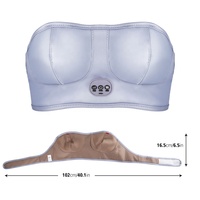 Elektrisches Brustmassagegerät für Frauen zur Heimanwendung Kabellos mit Wärme und Vibration PU+Baumwolle & Leinen Material 1200mAh Akku 20-40dB Leise