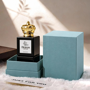 Fragancia de Lujo, Botella de Perfume Cuadrada Negra Vacía de 30ml 50ml 100ml para Hombre y Unisex, Perfume Natural con Caja y Etiqueta Dorada - Product Image 2