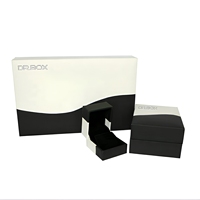 Coffret Cadeau Écologique Personnalisé Recyclable pour Bijoux, Design Ondulé à Rabat, Emballage Rigide Magnétique, 3 Tailles pour Bagues et Bracelets