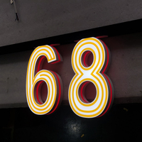 Panneau LED personnalisable Focon avec rail d'installation modulable, impression 3D, lettrage lumineux intérieur, enseigne lumineuse en forme de logo, Guangdong