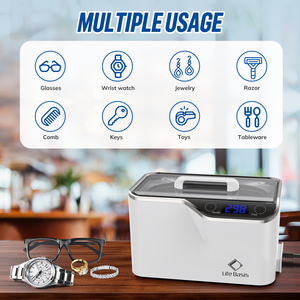 Nettoyeur à ultrasons pour <span class=keywords><strong>lunettes</strong></span>, machine de nettoyage numérique des lentilles pour les magasins d'optique, <span class=keywords><strong>bain</strong></span> à ultrasons portable pour <span class=keywords><strong>lunettes</strong></span>, objectifs d'appareil photo - Product Image 5