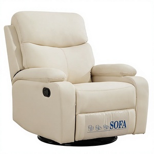 Sillón de Lujo para Sala de Estar, <span class=keywords><strong>Reclinable</strong></span> Manual, Sillón Individual de Cuero con Masaje, Sillón <span class=keywords><strong>Reclinable</strong></span> de una Plaza - Product Image 2