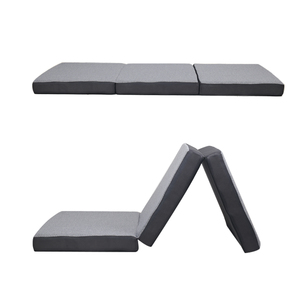 Surmatelas pliable double doux portable 3 en 1 de haute qualité avec un design moderne, adapté au camping ou à l'hébergement des invités. - Product Image 1