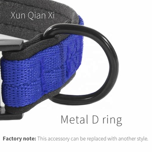 Collier pour chien Pug en nylon épais bleu foncé, personnalisable avec logo OEM, sangle en nylon épaisse, boucle en métal, réglable, polyester, vente en gros - Product Image 6