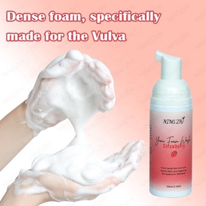 Mousse <span class=keywords><strong>intime</strong></span> végétalienne 100 ml à la fraise pour l'hygiène féminine, à base de plantes, élimine les odeurs - Product Image 3