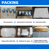 Carretilla de Plataforma Plegable de Plástico Resistente, Carrito de Mano