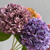 Vente en gros de grandes fleurs artificielles en soie, hortensias à tige unique, bleu, vert, rose, pour la décoration de mariage, de la maison, des événements et des fêtes