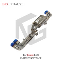 ING SUS304 Échappement arrière à soupapes pour Ferrari F430 4.3L V8 F136E 2004-2009 |   Système d'échappement avec embouts bleus brûlés – Vente en gros