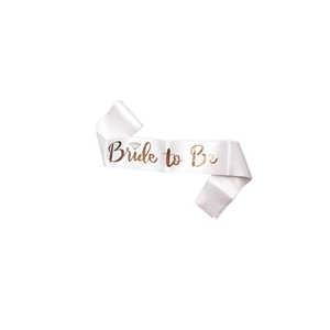 <strong>Bride</strong> <strong>to</strong> <strong>Be</strong> Sash and <strong>Headband</strong> Crown Engagement Wedding Bridal Shower Bachelorette Party Supplies and Accessories - Product Image 3