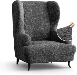 Современный классический Эластичный чехол для кресла с высокой спинкой, чехол для кресла, 1 шт., Одноместный стул с крылом, чехол для дивана
