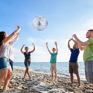 40cm/16inch Transparent PVC LED Light Beach Ball Inflatable Swimming <b>Pool</b> Toy Beautiful Confetti Sequins for Summer Water Park - Product Image 2