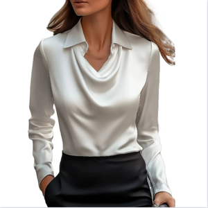 Camicia da <span class=keywords><strong>donna</strong></span> autunno <span class=keywords><strong>elegante</strong></span> moda Casual retrò con stampa floreale in tessuto traspirante in poliestere - Product Image 2