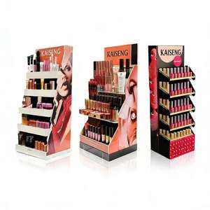 लकड़ी कॉस्मेटिक डिस्प्ले गोंडोला मेकअप डिस्प्ले स्टैंड त्वचा प्रदर्शित करता है, दुकान नाखून पॉलिश डिस्प्ले स्टैंड के लिए मस्करा डिस्प्ले स्टैंड - Product Image 1