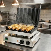 Nouvelle machine à hot-dogs électrique commerciale en acier inoxydable avec chauffe-pains grande capacité