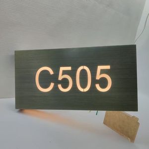 Kelly Custom Stainless Steel Waterproof Electronic Signs Indoor Advertising House Number <strong>Hotel</strong> Room Numbers For Commercial - Product Image 1