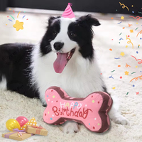 Jouet pour chien en peluche en forme de cupcake, en coton doux, avec sonnettes et bruissements, cadeau d'anniversaire pour chiot