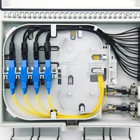 Caja de Terminales de Fibra Óptica IP65 Impermeable 16C, Cierre de Empalme 2x16 para Exteriores, Red FTTH, Conector LC/SC, Instalación Rápida de Cable