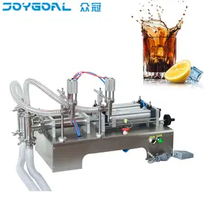 Semi-Automatic Double Head Bottle Filler Machine for Honey Water Juice Milk Liquid Used PLC Motor