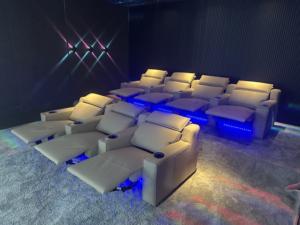 Современная роскошная мебель для домашнего кинотеатра, Электрический кожаный диван с электроприводом, подголовник для гостиничных тренажерных залов, кинотеатров - Product Image 4