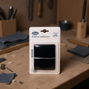 Nastro Adesivo Velcro Ilan 10x15 Cm Nero con Gancio e Anello - Product Image 3