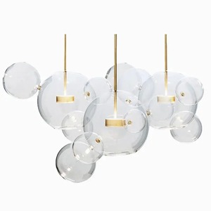 Lámpara de Techo LED Moderna y Creativa con Burbujas de Vidrio Transparente, Estilo Mickey, Iluminación Interior para Restaurantes, Bares y Tiendas de Ropa - Product Image 2