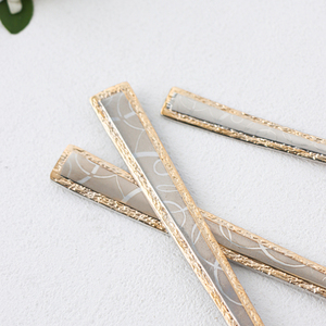 Nhà máy 32 cái/36 cái mạ vàng mô hình Laser muỗng ngã ba SS 18/10 Trung Đông Vàng Flatware Set với đứng trong hộp màu - Product Image 5