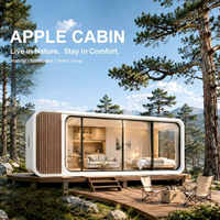 Maisons préfabriquées Apple Cabin, maison modulaire Apple Cabin avec chambre, maison modulaire Apple Cabin pour 1-2 personnes