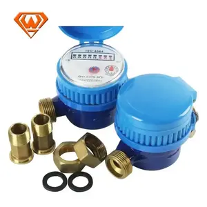Fornecedores de acessórios para tubos de fábrica medidor de água quente/fria com roda rotativa de jato único