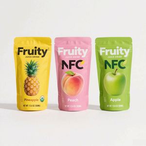 Pochette à bec verseur personnalisée réutilisable en plastique recyclable et écologique, imprimée en héliogravure, de qualité alimentaire pour jus, bière, boissons énergisantes et autres boissons - Product Image 1
