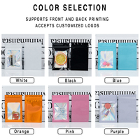 Sachet en plastique coloré refermable avec fenêtre, anti-odeur, réutilisable, 6x10cm, pour l'emballage et la présentation de petits articles de vente au détail
