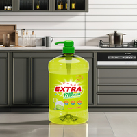 Liquide vaisselle OEM de haute qualité 1,5 L, dégraissant facile, étiquette privée personnalisable gratuite, liquide vaisselle jetable pour la cuisine