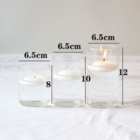 Vase cylindrique moderne en verre borosilicate transparent pour bougies flottantes, design unique, décoration pour mariages et événements