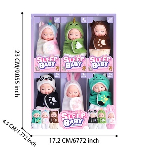 Bambola Reborn in Plastica Realistica e Carina, Mini Bambola Dormiente in Sacchetto per Bambine 0-24 Mesi, Giocattolo per Bambini Senza Imbottitura, <span class=keywords><strong>Altezza</strong></span> 10-20cm, Vendita all'Ingrosso - Product Image 4