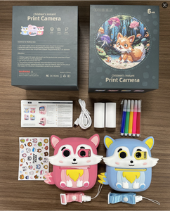 Cámara de Impresión Instantánea P7 para Niños, Pantalla de 2.4 Pulgadas, Lente Dual, 1080P, Diseño de Zorro de Dibujos Animados, Cámara Digital de Impresión Térmica para Niños - Product Image 6