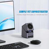 Chargeur sans fil magnétique pliable 3-en-1 de haute qualité avec horloge, support de téléphone multifonction et accessoire de charge pour montre