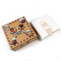 Boîte à biscuits en papier kraft de qualité alimentaire, taille et couleur personnalisées, écologique, emballage pour mini-gâteaux de boulangerie, boîte d'expédition en papier avec logo personnalisé
