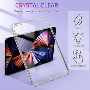 Funda Transparente Negra de TPU Suave para Tablet iPad Pro 12.9 2021, con Bolsas de Aire, Amortiguadores, a Prueba de Golpes e Impermeable - Product Image 5