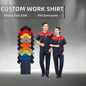 Overol de Trabajo Personalizado de Manga Corta, Ligero y Transpirable, Unisex, para Fábrica, Fontaneros, Mecánicos, Reparadores de Automóviles, Polialgodón - Product Image 2