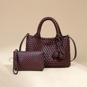 Nuevo Bolso de Hombro Casual de Cuero Suave para Damas con Bolso de Mano Pequeño Tipo Madre-Hija, Bolso Bandolera Tejido Versátil para Mujer - Product Image 1