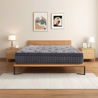 Matelas Orthopédique Hybride Queen Durable Design Contemporain 25cm d'Épaisseur Fermeté Moyenne Tissu Polyester Usage Scolaire Sous Vide