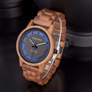 DODO DEER Montres de luxe pour hommes 2020 Montre de mode pour femmes Montre Curren Bois Chine Original MIYOTA Ronde Analogique Décontractée - Product Image 4