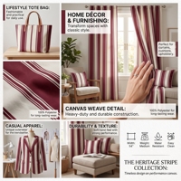 Tissu en toile polyester rayé bordeaux imprimé sur mesure, 6oz-16oz, imperméable, robuste, pour rideaux d'extérieur, chaises longues, maison, filles