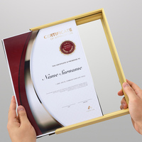 Plaque personnalisée imprimée UV Métal acrylique détachable certificat d'honneur Cadre photo Trophée avec plaque d'autorisation Trophée