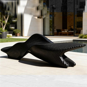 เก้าอี้พักผ่อนไม้ทรงหลายเหลี่ยม Y509 สำหรับกลางแจ้ง ดีไซน์ทันสมัยแบบหลายชั้น เหมาะสำหรับพักผ่อน รอคิว ใช้ได้ในโรงแรม สวน และลานบ้าน - Product Image 1