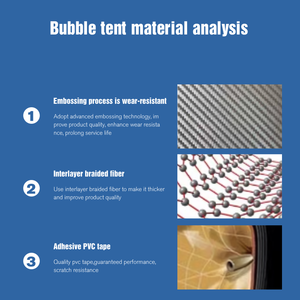 AOYU Logotipo de diseño personalizado dos dormitorios con baño decoraciones navideñas carpa de <span class=keywords><strong>esfera</strong></span> de burbujas inflable de PVC <span class=keywords><strong>gigante</strong></span> - Product Image 4