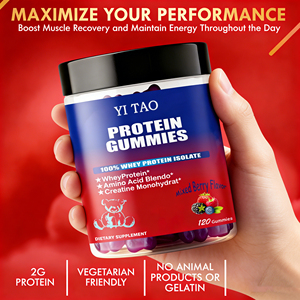 Wholesale Price Sugar-Free Vegan <b>Protein</b> Gummies, Highly Customizable Whey <b>Protein</b> Gummies - Product Image 6