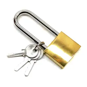 25毫米重型长钩环抗酸黄铜挂锁
