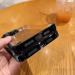 IPhone 16 Pro Max New Electroplated nửa-bao phủ không khung điện thoại đứng trường hợp điện thoại, chống-mùa thu trong suốt vỏ bảo vệ. - Product Image 5