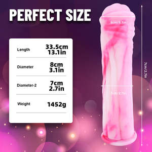 Dikke lange gigantische paarden anaalplug met sterke zuignap, 100% waterdicht, 0,5 kg, kleurrijk dierenmonster thema - Product Image 3